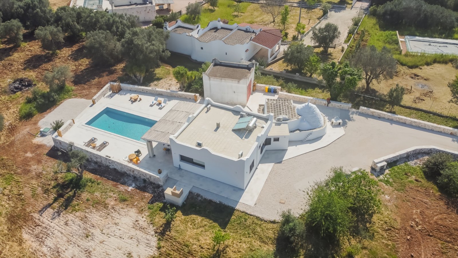 Vue drone de la propriété Masseria Ostuni